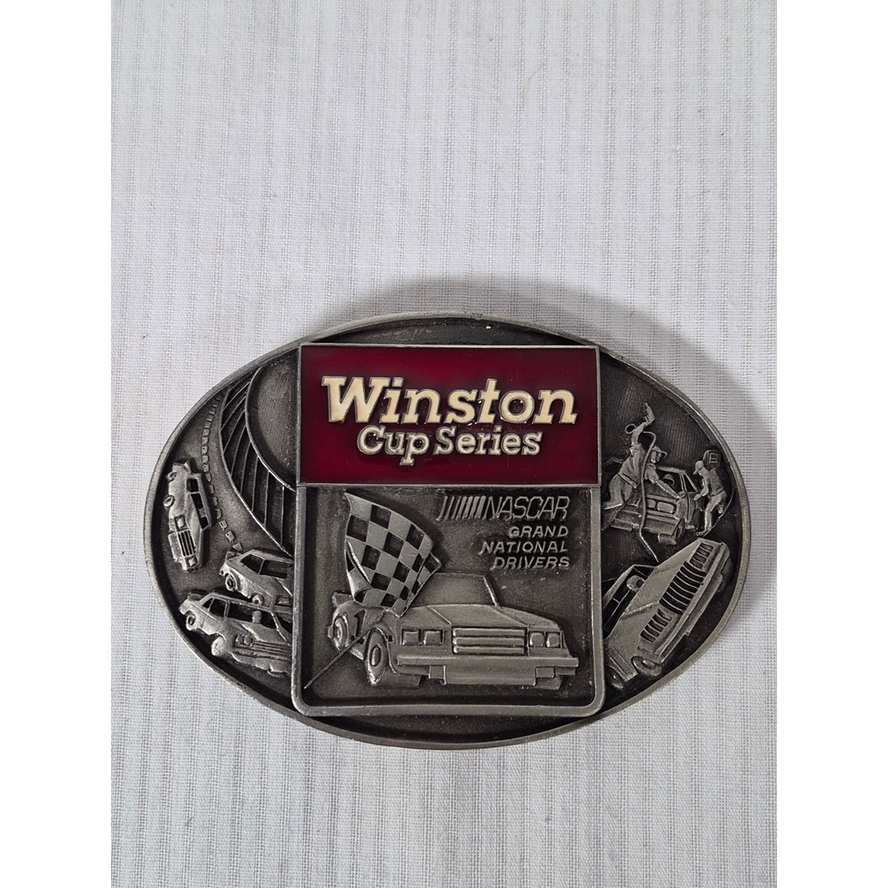 Vtg RJR NASCAR Winston Cup Series Belt Buckle Grand National Drivers Racing